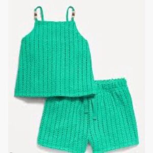 Old Navy 4T Kids Green Matching Set